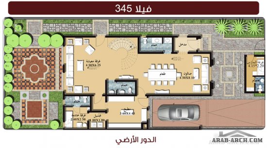 فيلا 345 متر : 3 طرازات راقيةمن مشارف جدة