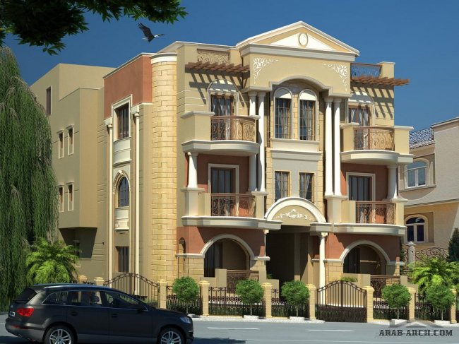 عمارة سكنية رائعه + المخطط والبلانات 3D