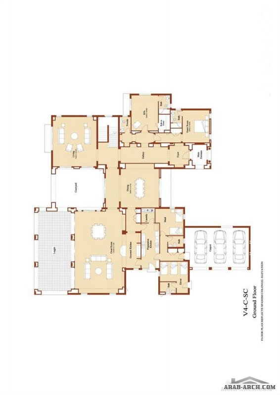 فيلا ومخطط Villa Type 4C - Marassi