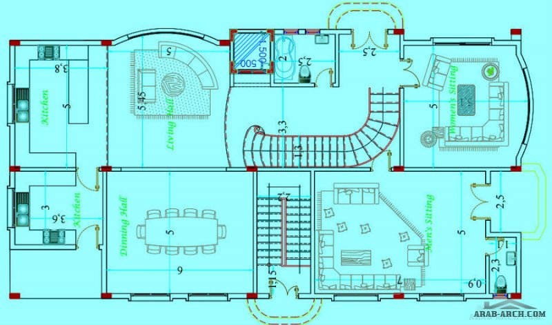 تصاميم فييلا سكنية بالرياض من اعمال  solo design