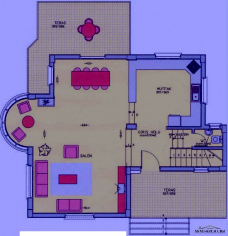 small villa design - 3 bed room