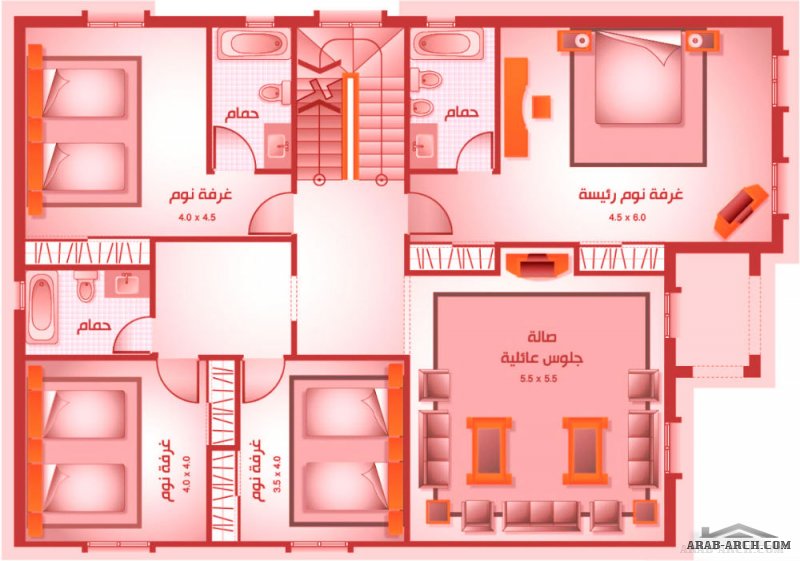 تصميم لفيلا بسيطة وعملية بمساحه صغيرة