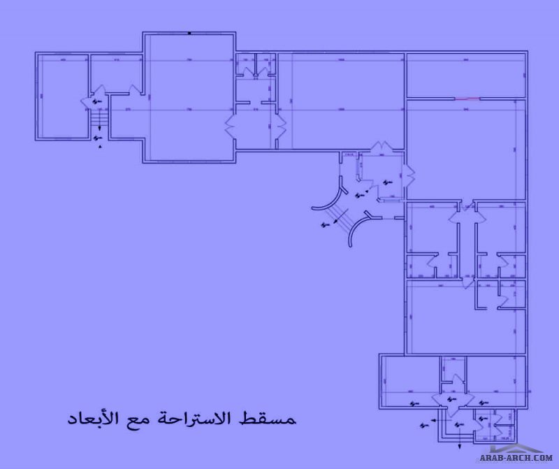 تصميم استراحة حرف L زاوية من أعمال Yasmine Al Hadwa