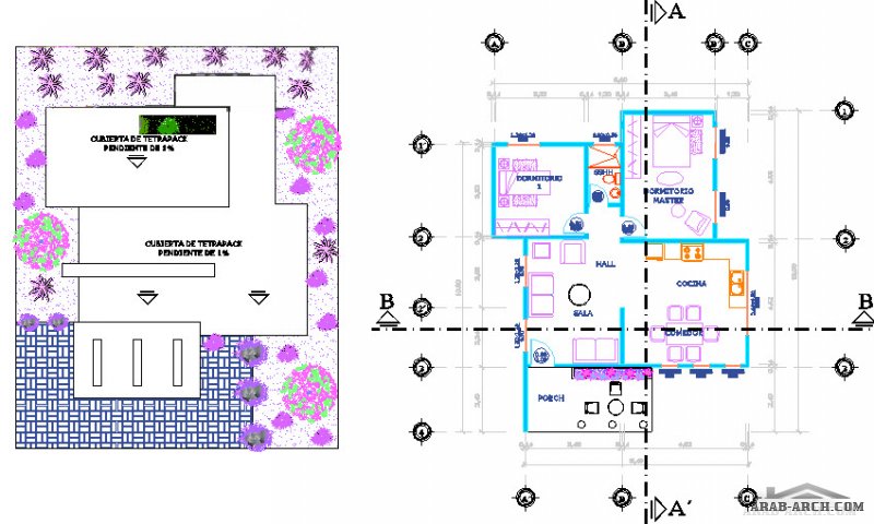 تصميم طابق واحد 10*12 من خربشات مهندس