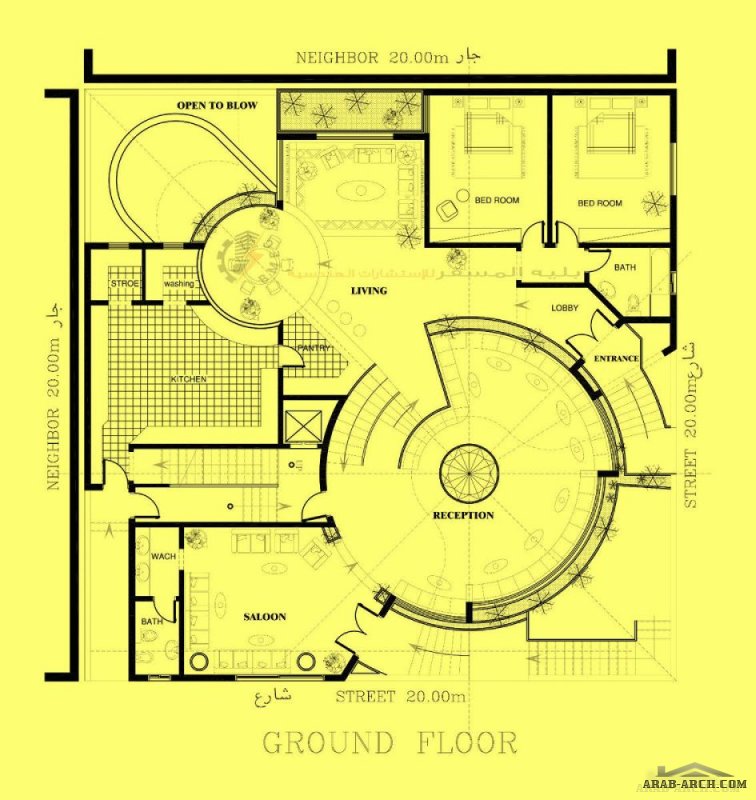 مخطط قسيمه 400م زاويه 20*20 مهندس بليه المسفر