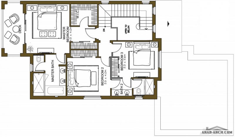  VILLA ARABIC FLOOR PLANS  FRONT  3 bedroom Total area: 293.9 Sq.m