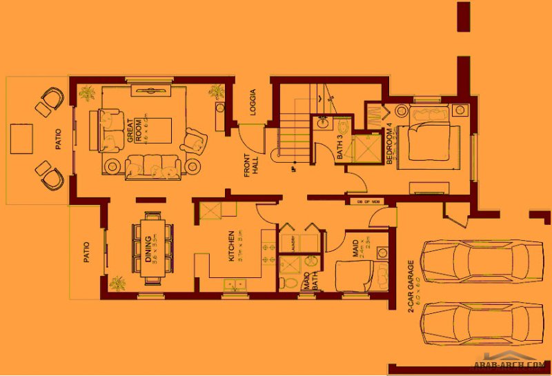 villa floor plans Type 2 | 4 bedroom Total area: 317.4 Sq.m