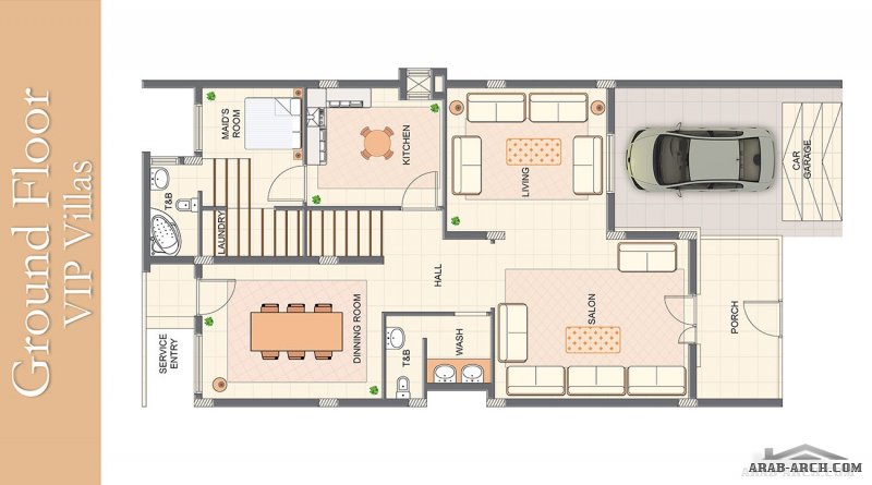 villas is structured on 106m2