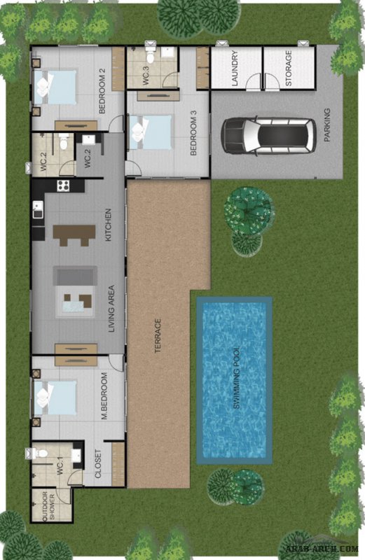 Pool Villas Floor Plans