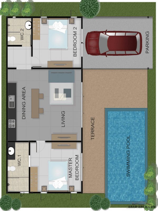 Pool Villas Floor Plans