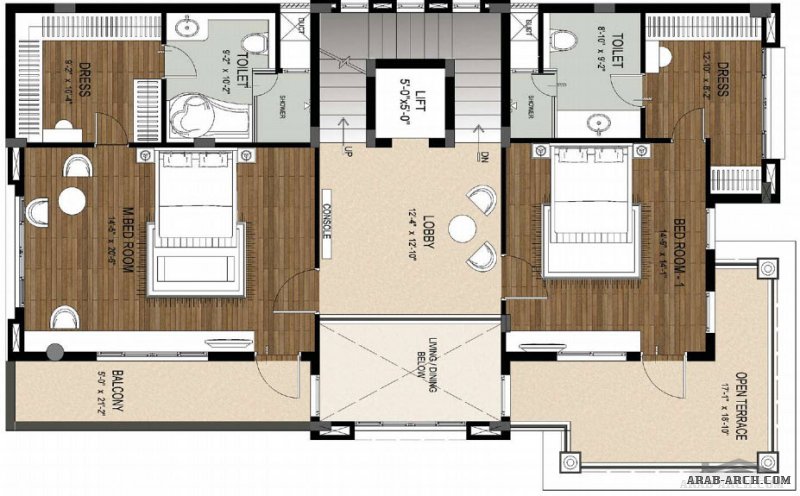 مساقط فيلا تصميم اوربي نمط شرقي 5800 sq.ft