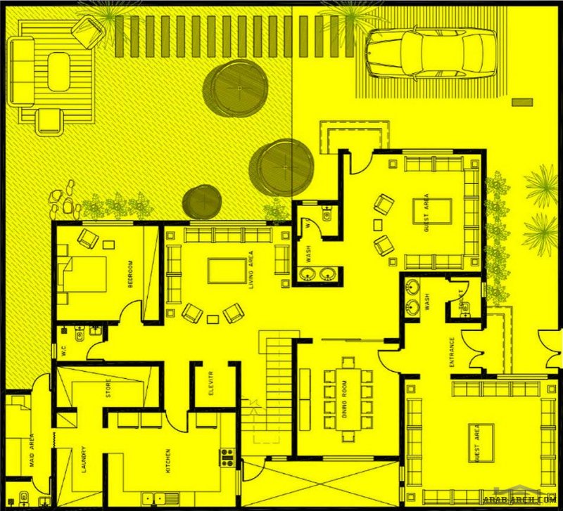 فيلا 20*22 مساحة الارض خطط فيلا دورين وملحق و مسطح البناء 472 م٢ من تصميم شركة عمار