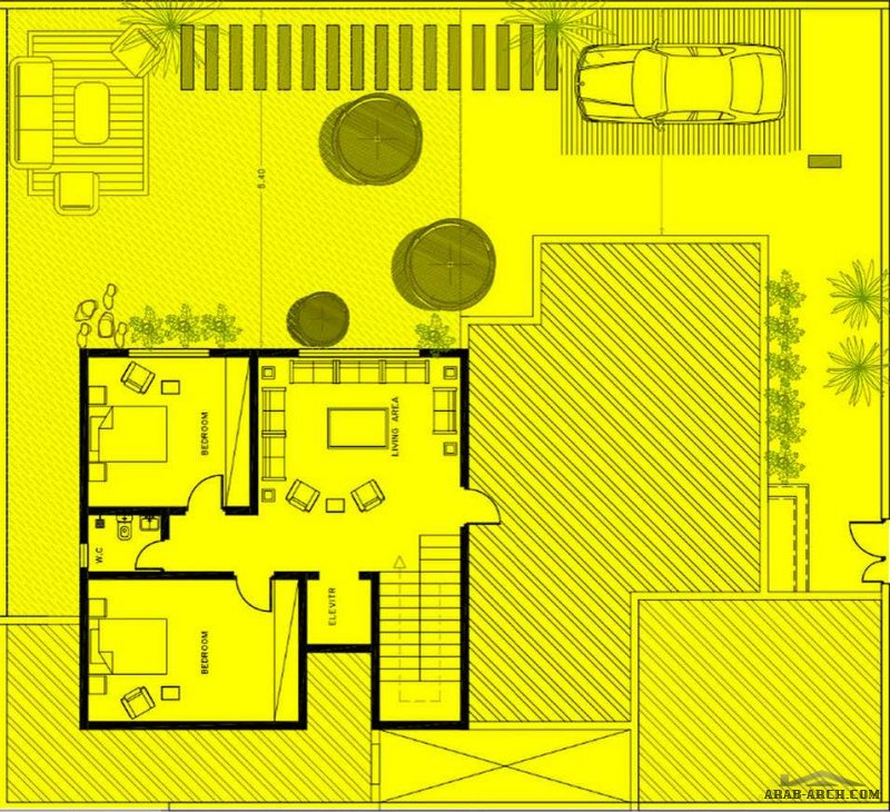 فيلا 20*22 مساحة الارض خطط فيلا دورين وملحق و مسطح البناء 472 م٢ من تصميم شركة عمار