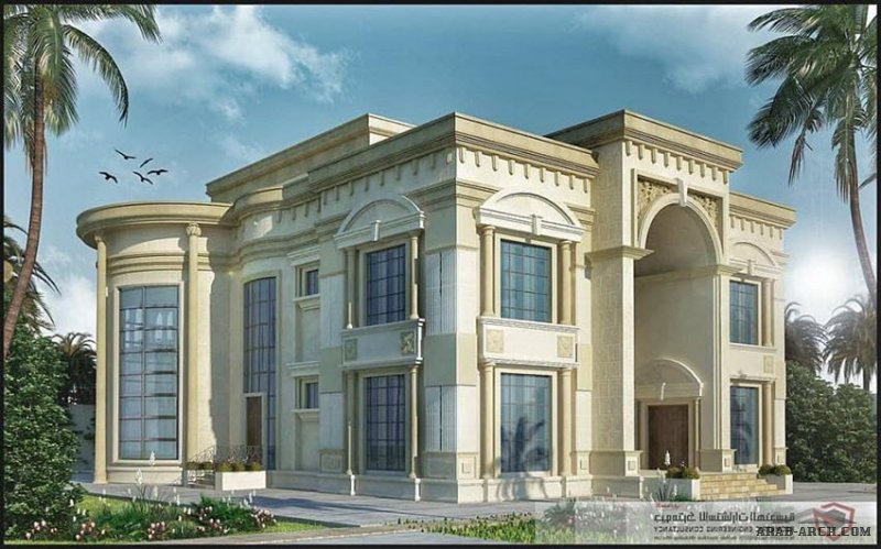 أعمال واجهات الفلل من اعمال و تصميم جيومترك للاستشارات الهندسية..