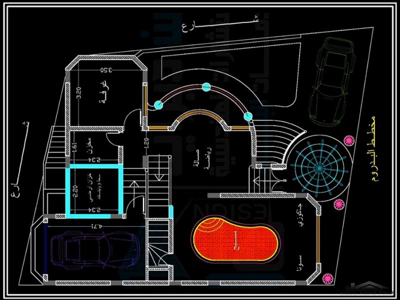 تصميم فيلا صغيرة ميني مساحة البناء ١٠٠ متر مربع ومساحة الارض ١٧٠ متر مربع . تصميم بلمسات إبداعية نظام دوبليكس. (مكتب يمن ديزاين للاستشارات الهندسية وخ