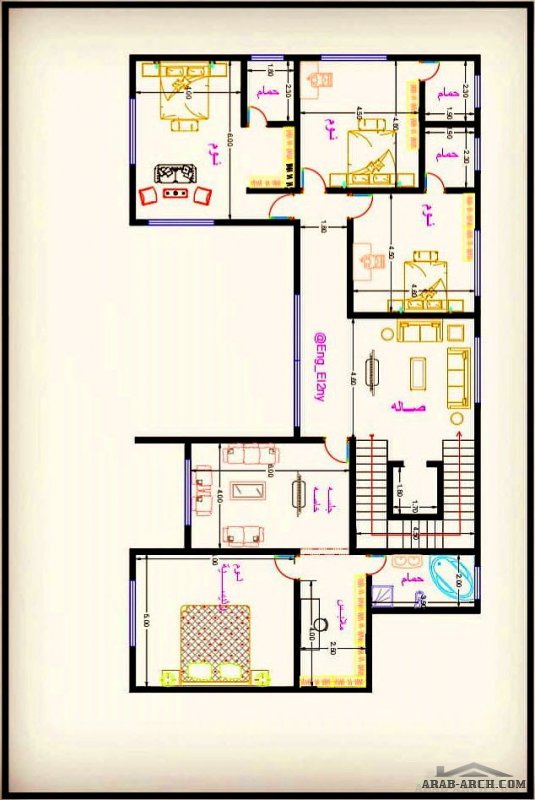 مهندس أشرف التوني مخطط فلا منزل بحديقة20*30 متر 