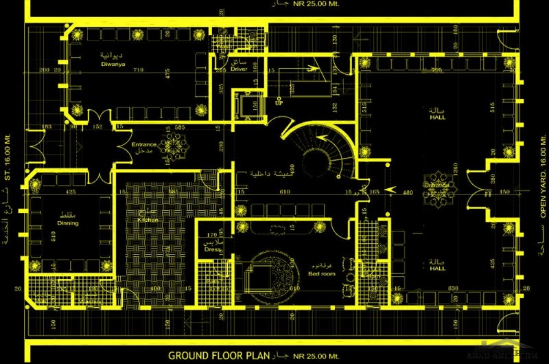 مخطط قسيمه 400 م بطن وظهر 16*25 من اعمال مهندس بليه المسفر 