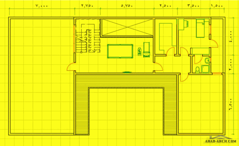 تصاميم بيت سعودي نمط حديث ابعاد الارض 31*16 متر من اعمال SKETCH STUDIO 3