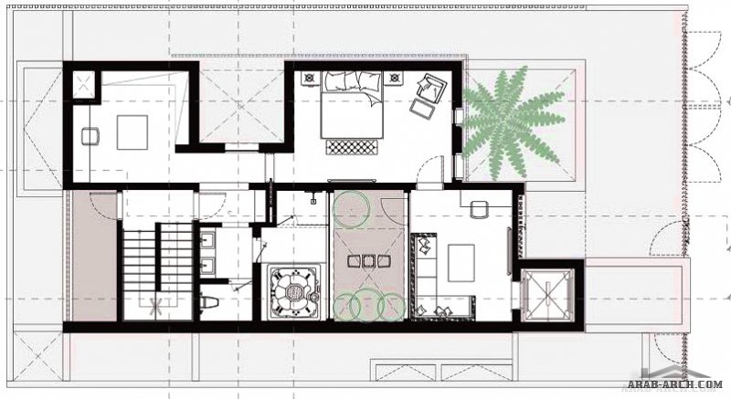 فيلا النخلة PALM VILLA | تصميم منصور آل فرحان لمشروع : فيلا خاصة  مساحة الأرض : 324 م٢