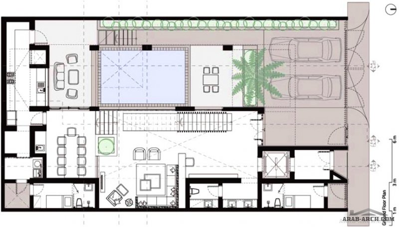 فيلا النخلة PALM VILLA | تصميم منصور آل فرحان لمشروع : فيلا خاصة  مساحة الأرض : 324 م٢