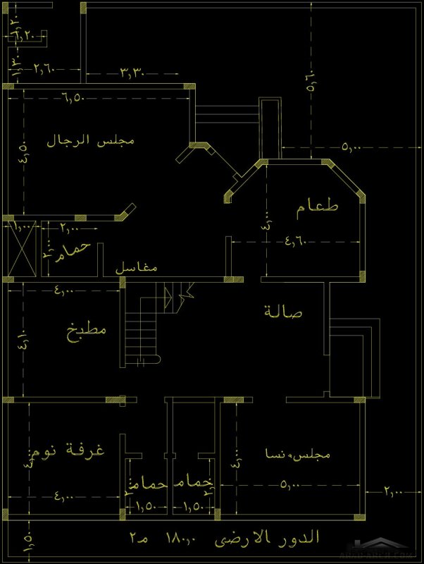 تصاميم فلل  دوبلكس مخطط المعالي أبها  الارض 20*15 متر