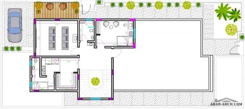 مخطط فيلا دورين وملحق علوي مساحة الارض 13x30  تصميم م/ حسان الحديثي