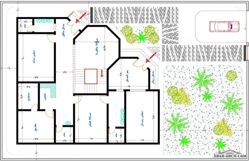 من أعمال  مكتب الراجحي الهندسي فيلا بالمخطط تصميم سعودي حريملاء مقاسات الارض 20*31 متر