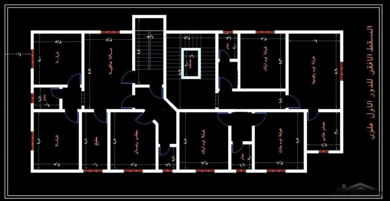 فيلا و شقة علوية 2 تصميم مقترح الأرض 15*30 متر من مكتب الراجحي الهندسي 