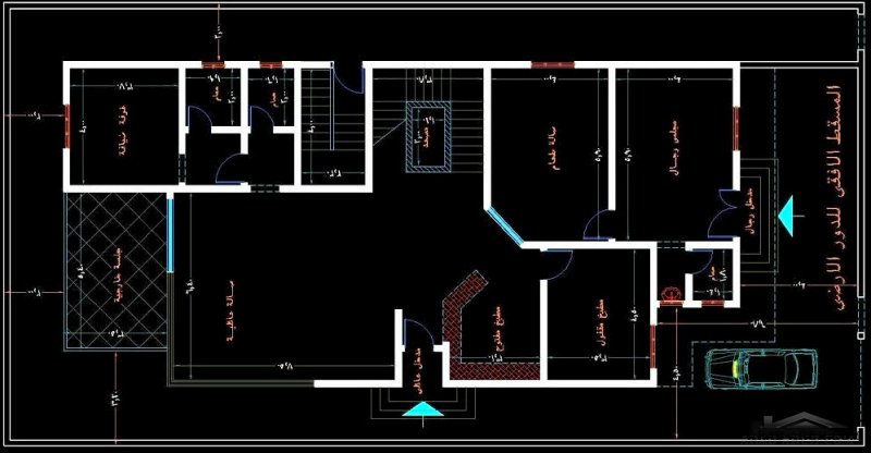 فيلا و شقة علوية 2 تصميم مقترح الأرض 15*30 متر من مكتب الراجحي الهندسي 