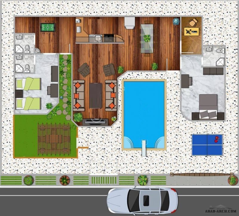 مخطط شاليه خاص من اعمال home plan