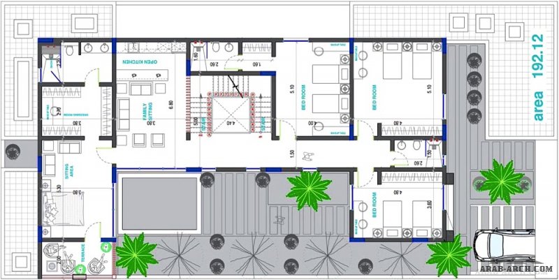 من مبادرات المهندس مالك الجباري تصميم فيلا مقاس الارض 30*15 متر  