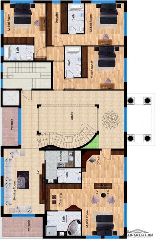 مخطط فيلا خاصة من اعمال العمارة والبناء - مهندسون مستشارون تصميم.إشراف.إدارة مشاريع