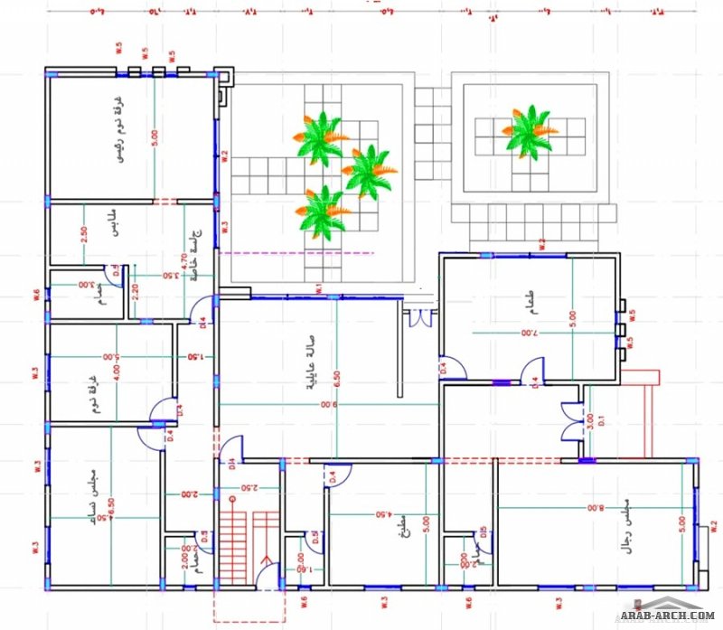 من أعمالنا فيلا دورين مع مجلس ارضي مشترك المهندسة سارَّة التميمي 