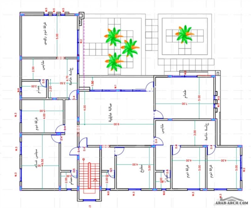 من أعمالنا فيلا دورين مع مجلس ارضي مشترك المهندسة سارَّة التميمي 