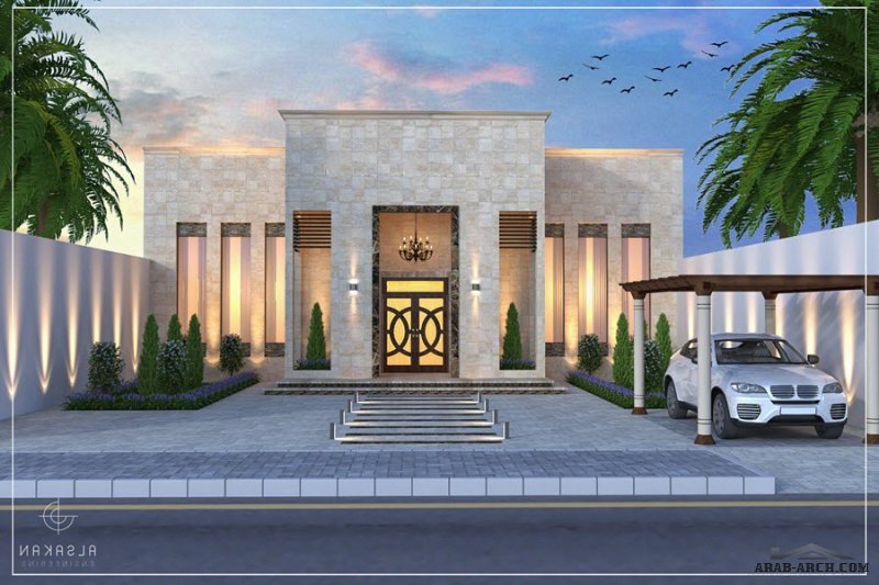 السكن للإستشارات الهندسية تصاميم  واجهات مودرن فلل حايل