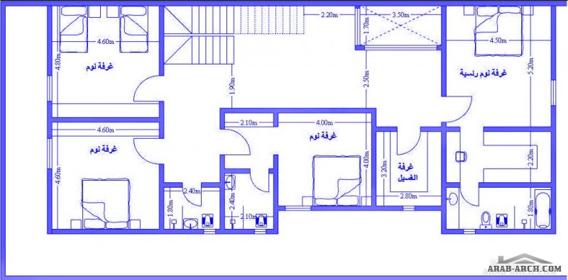 مخطط فيلا مخطط دوبلكس دورين  مساحة الارض 12x30-  360 م2