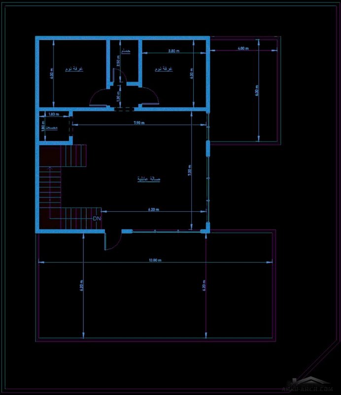 مخطط فيلا تصميم سعودي من مشاركات ahmed saad 