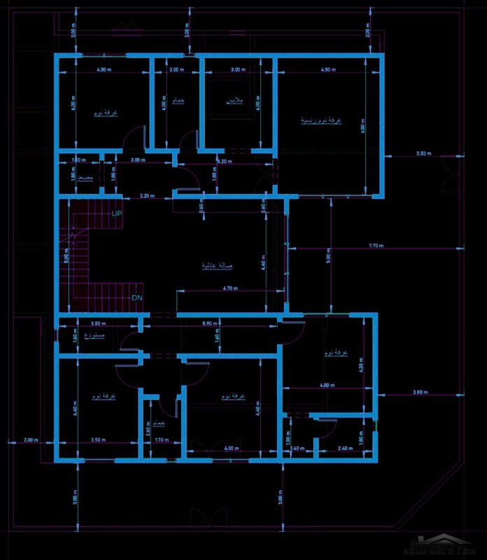 مخطط فيلا تصميم سعودي من مشاركات ahmed saad 