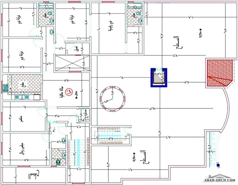 فيلا دورين وشقق بالخلف مساحة الارض 35x25 متر