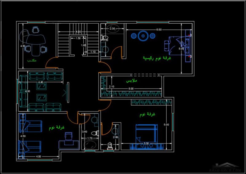 فيلا دوبلكس صغيرة مساحة الارض 24×17 مسطح بناء 240 م٢ من مشاركات CAD_iss