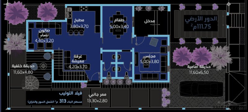 نموذج فيلا التوليب ( 300 م2 ) - بوابة الشرق