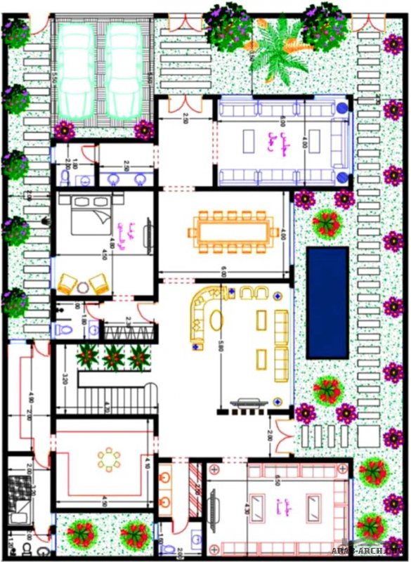 مخطط 25*18.5 فيلا طابقين سعودي التصميم من مشاركات AZOOZ_ALASSIDAN