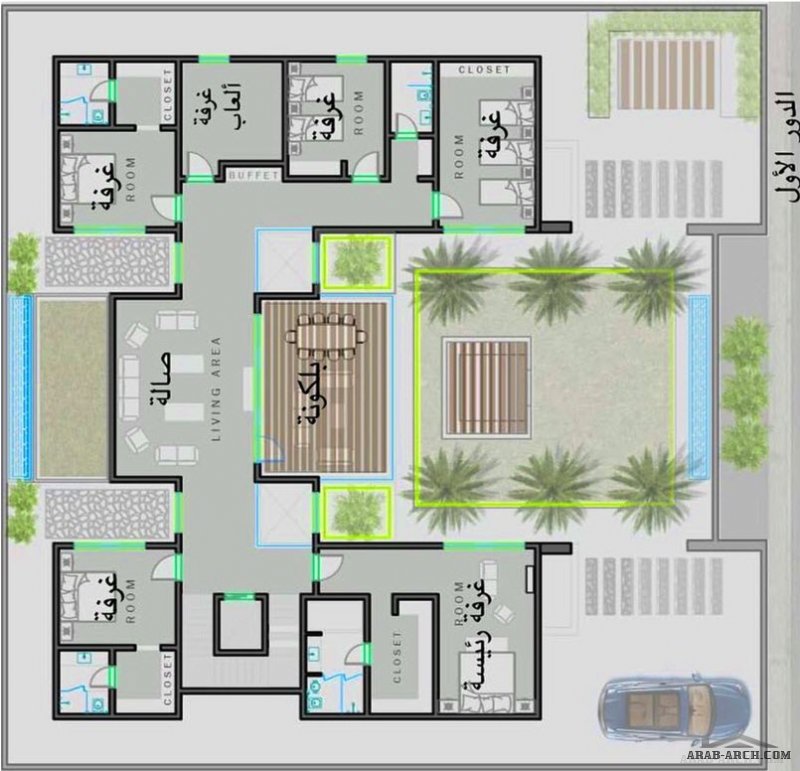 مخطط فيلا دورين مساحة الارض 30x30 مبادرة مساعد القفاري  مشاركة المعماري حسين باعيسى من حائل