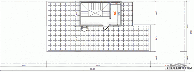 مخطط فيلا صغيرة المساحة أصداف الخبر 2  - الارض 10.35*30 متر