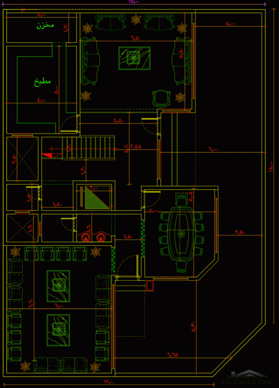 تصميم مخطط فيلا مساحة 310 متر مربع - مشروع بناء ذاتي فيلا خاصة من مشاركات M01011442