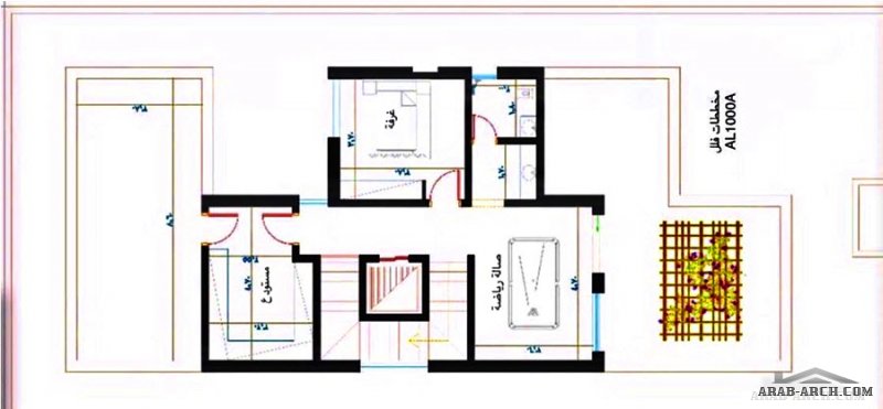 فيلا دورين وملحق علوي مساحة الارض  13x26.8 تصميم مكتب الخليل - الرياض ، القصيم