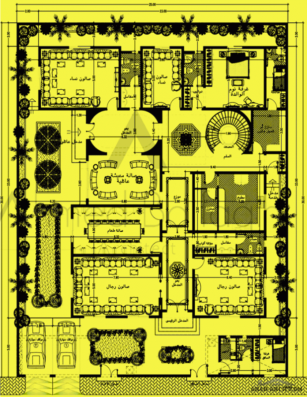 فيلا مميزة من أعمال معماري أحمد بلفقيه ابعاد الارض 30*25 متر