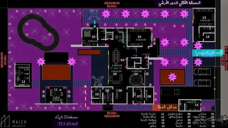 فيلا الشارقة مشاركة المعماري عبدالله الصقار مبادر صمم بيتك صح مساحة الارض : ١٣٩٠ م٢ مساحة البناء الاجمالية  ٧٢١ م ٢