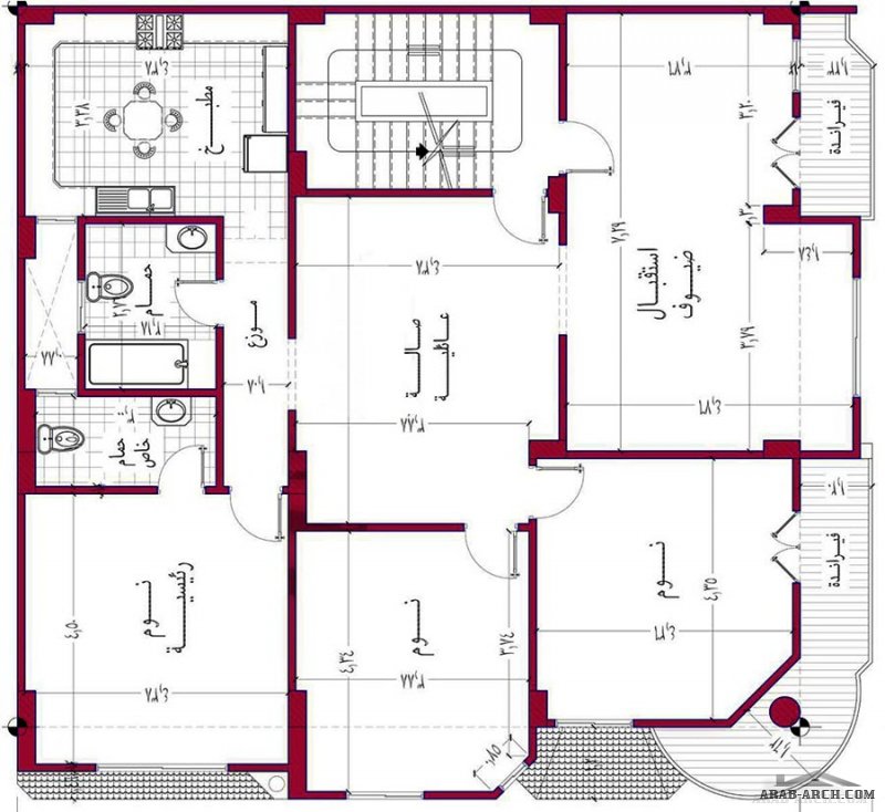 من تصميمات ماس تيم للاستشارات الهندسية . عمارة سكنية ببني سويف . م معماري / شريف علي . م معماري/ أشرف البحيري فيلا  و شقة علوية الابعاد 12م*13 م