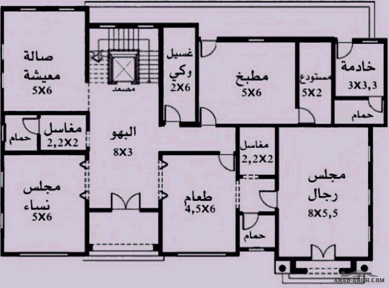 مخطط تقليدي سعوي بتفاصيل و رسومات مميزة